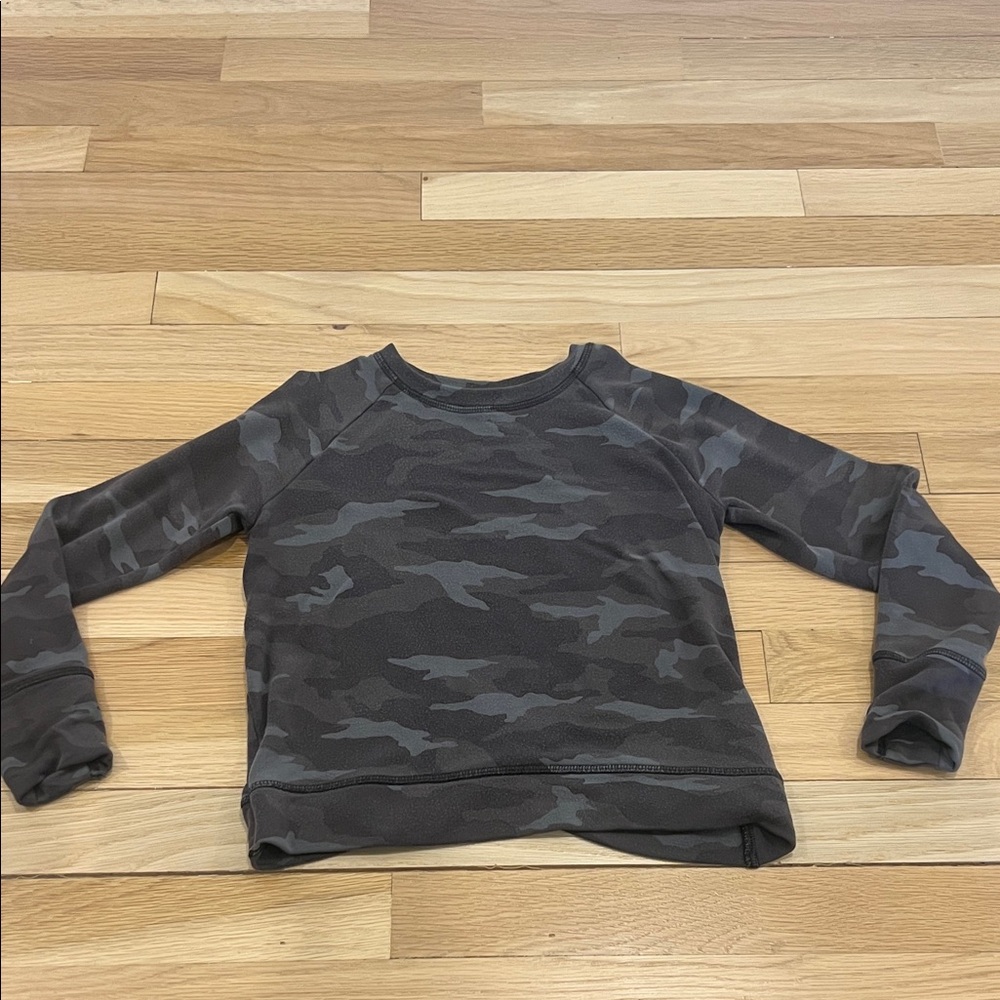 Athleta Kids Gray Camouflage Sweatshirt